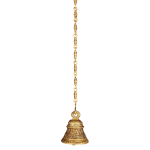 Pure Brass Dashavatar Engraved Temple Bell | 5.5" Sacred Bell with 24" Chain | 2.6kg Divine Masterpiece | Traditional Art | Jaipurio